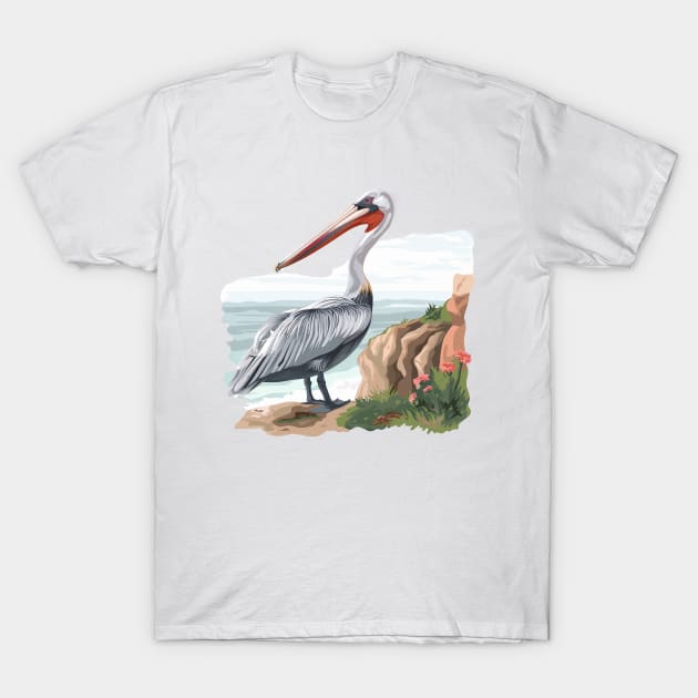 Pelican Art T-Shirt by zooleisurelife